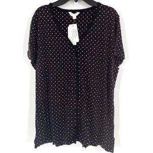 New w/tags, Macy's Charter Club Intimates 100%Cotton button up V-Neck Pjs top